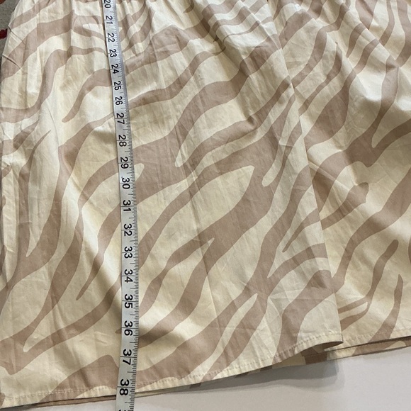 CeCe Neutral Zebra Print Tiered Midi Skirt Boho Flowy Spring Summer NWT - Picture 7 of 8
